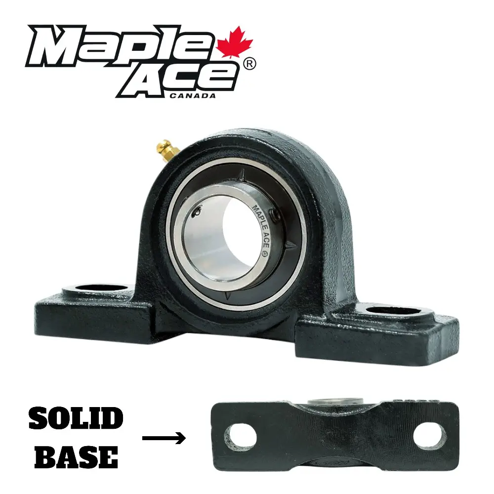 UCP201-8 Pillow Block Bearing 1/2" Bore, 2-Bolt, Self-Aligning, Solid Base