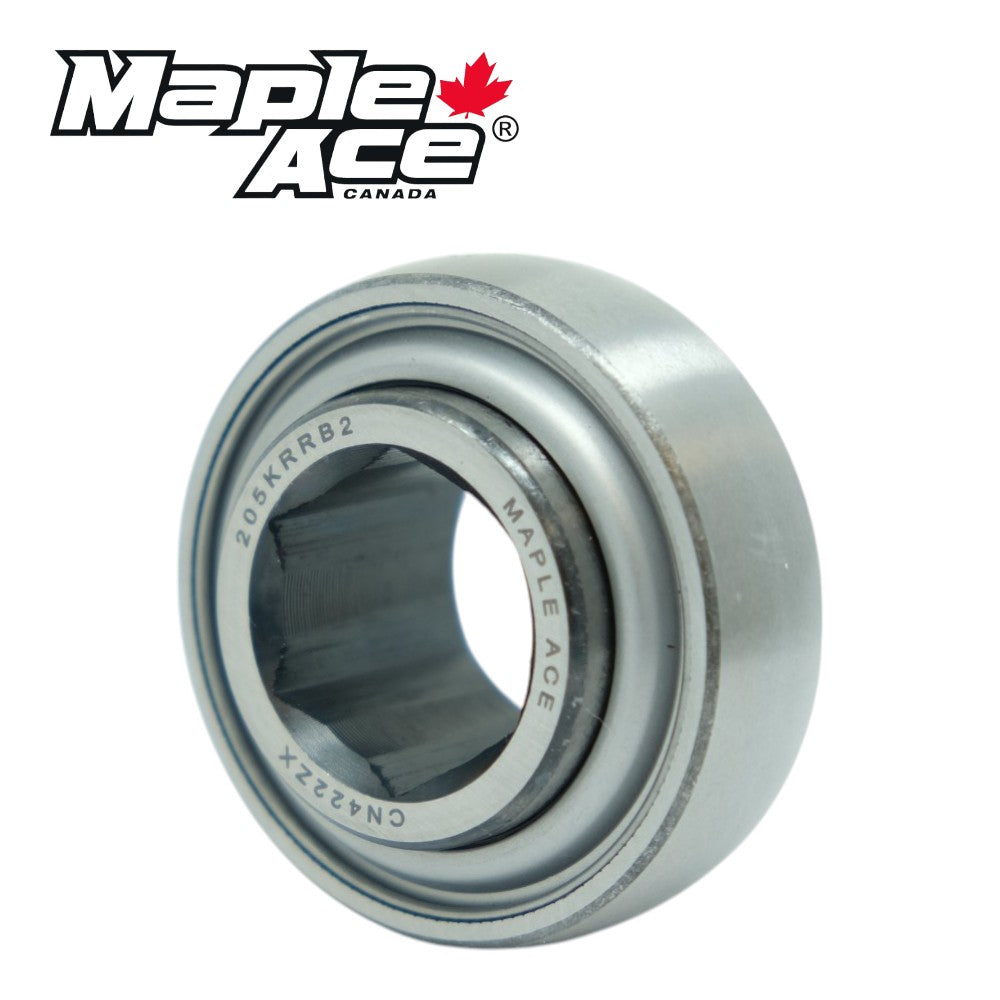 205KRRB2, HPS014GP, AA22097, JD9260, 195293C, G2-10003, 86900821 Ball Bearing 7/8in Hex Bore, Spherical OD