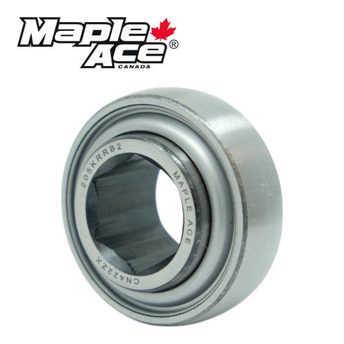 205KRRB2, HPS014GP, AA22097, JD9260, 195293C, G2-10003, 86900821 Ball Bearing 7/8in Hex Bore, Spherical OD
