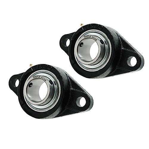 UCFL205 Flange Bearing 25mm Bore, Oval 2-Bolt Self-Aligning, Solid Base, 3 Lips Seal