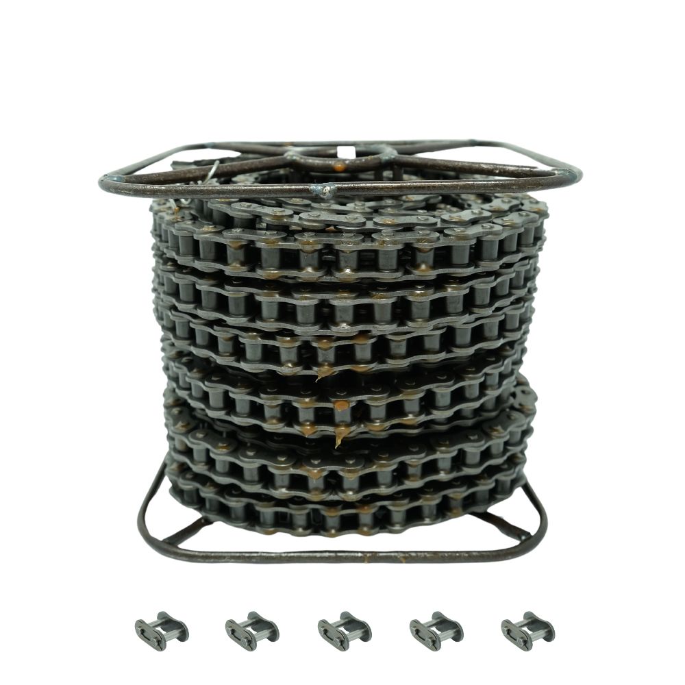 60H Heavy Duty Roller Chain 50 Feet plus 5 Connecting Master Links