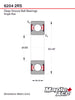6204-2RS-LT Ball Bearing 6204 2RS Low Temp Grease -40°C Rubber Sealed