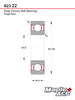 623-ZZ Ball Bearing 3x10x4mm 623 ZZ Metal Shielded