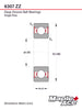 6307-ZZ Ball Bearing 35x80x21mm 6307 ZZ Metal Shielded