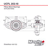 UCFL202-10 R3 Triple-Lip Seal Flange Bearing 5/8in Bore 2-Bolt Solid