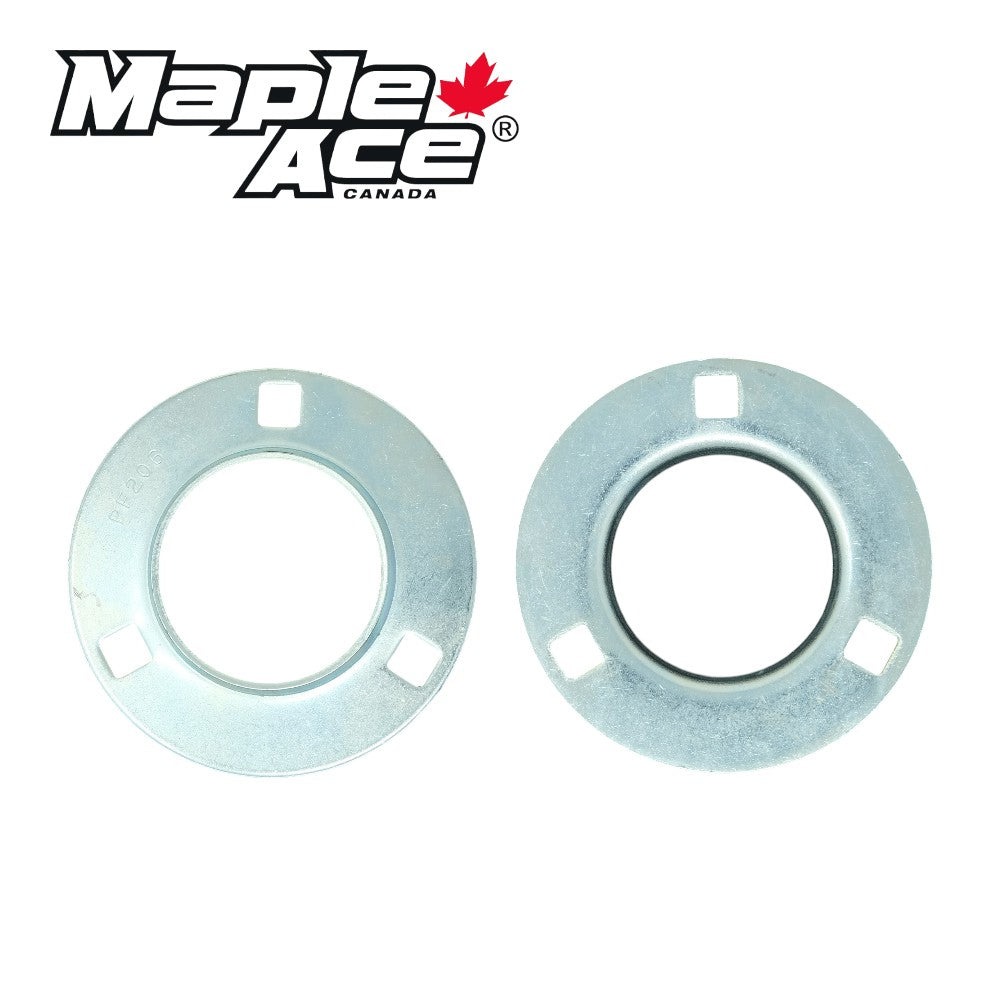 PF206, PF62 Round Flanged Pressed Steel Housing for Insert Bearings, 3-Bolt