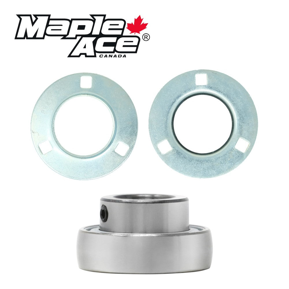 SBPF204-12 Pressed Steel Housing Round Flanged 3-Bolt with Insert Bearing 3/4in