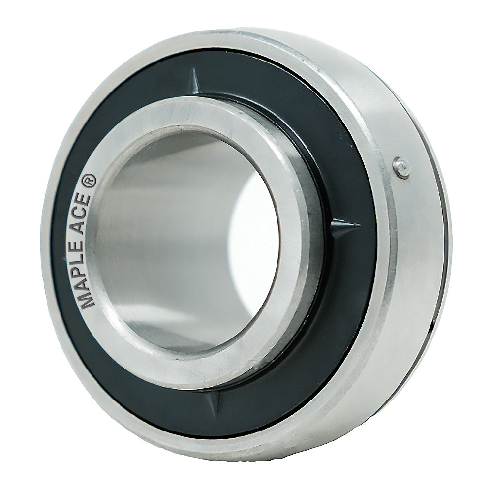 UC201-8 Insert Bearing 1/2in Bore, Spherical OD, Set Screws, Lube Hole