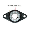 UCFL209-28 R3 Triple-Lip Seal Flange Bearing 1-3/4in Bore 2-Bolt Solid