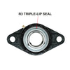 UCFL205-14 R3 Triple-Lip Seal Flange Bearing 7/8in Bore 2-Bolt Solid