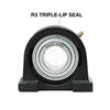 UCPA207-22 R3 Triple-Lip Seal Tapped Pillow Block Bearing 1-3/8in Bore